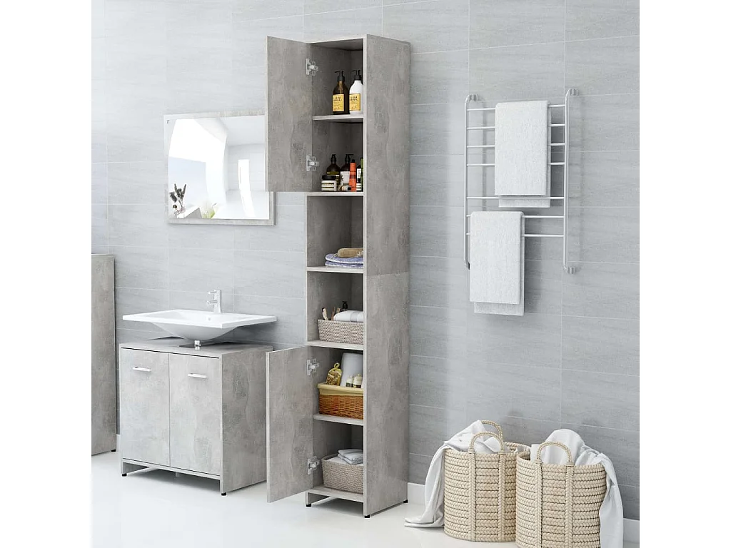 Mobile da bagno Grigio cemento Derivati del legno