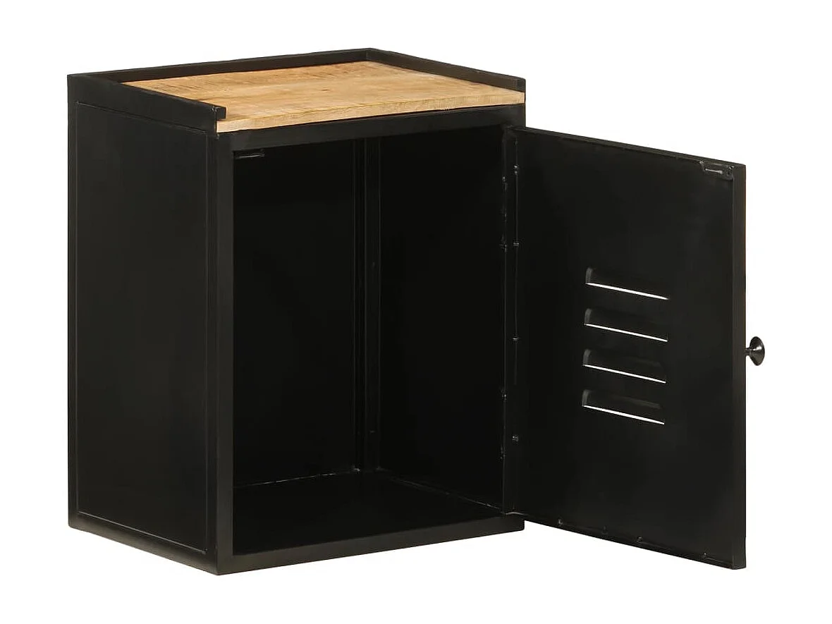 Armoire de salle de bain 40x30x50 cm fer et bois de manguier