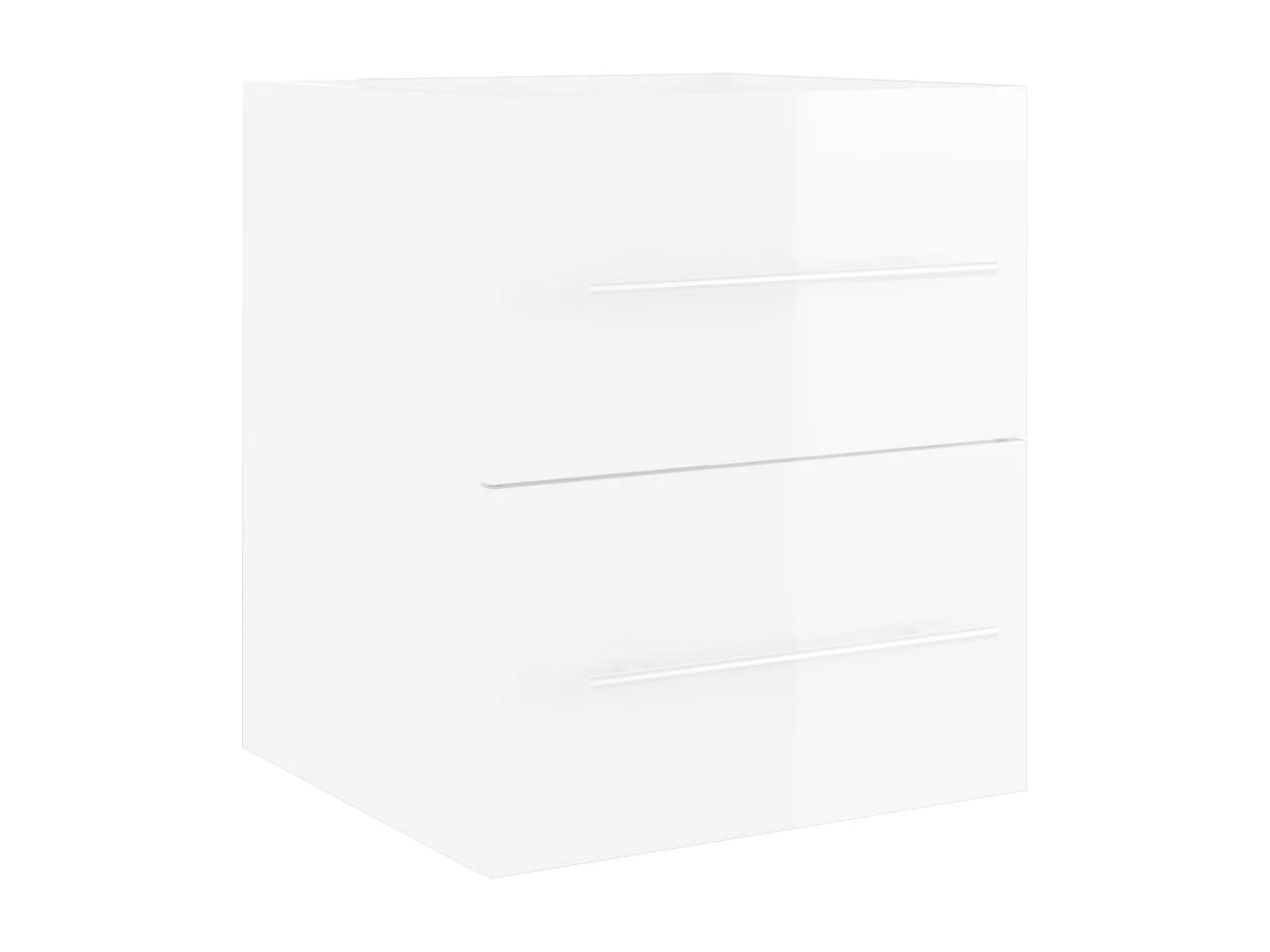 Mueble lavabo Blanco brillo 41x38,5x48 cm Madera contrachapada