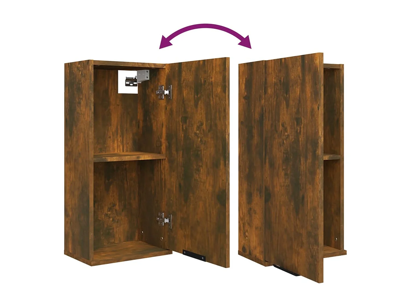 Meubles de salle de bain 5 pcs Chêne fumé Bois d'ingénierie