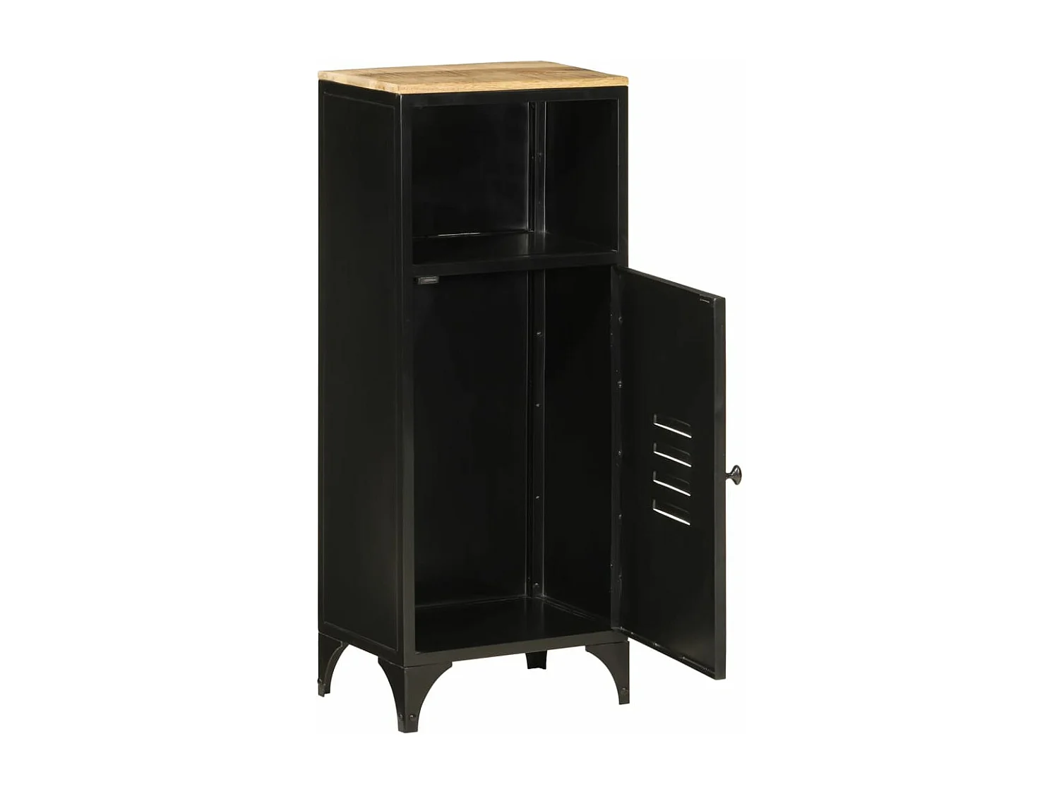 Armoire de salle de bain 40x27x90 cm fer et bois de manguier