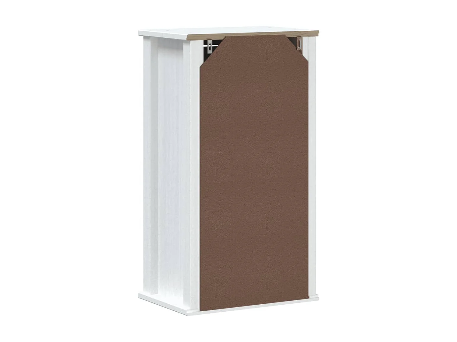 BERG Móvel de parede para banheiro em madeira de pinho maciça branca