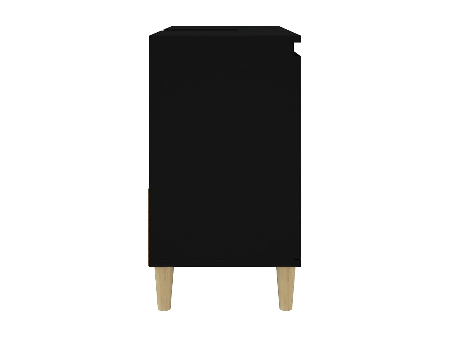 Armoire de salle de bain noir 65x33x60 cm bois d'ingénierie