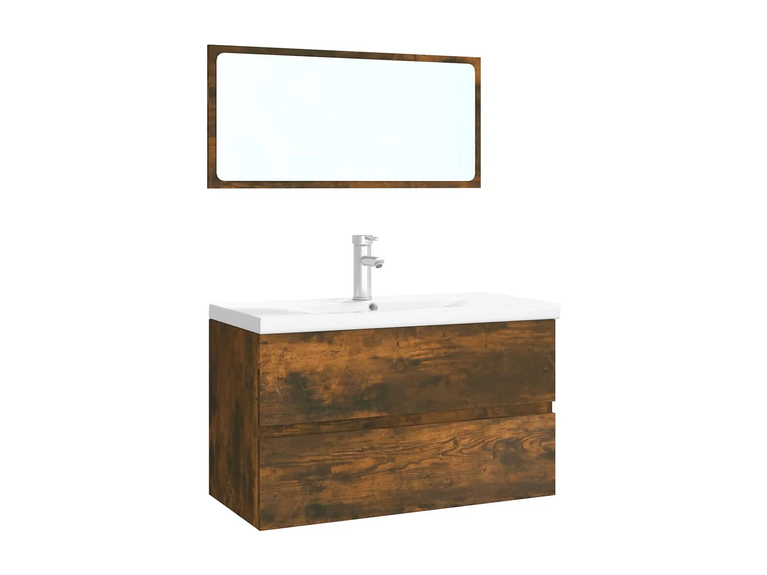 Meubles de salle de bain Chêne fumé Bois d'ingénierie