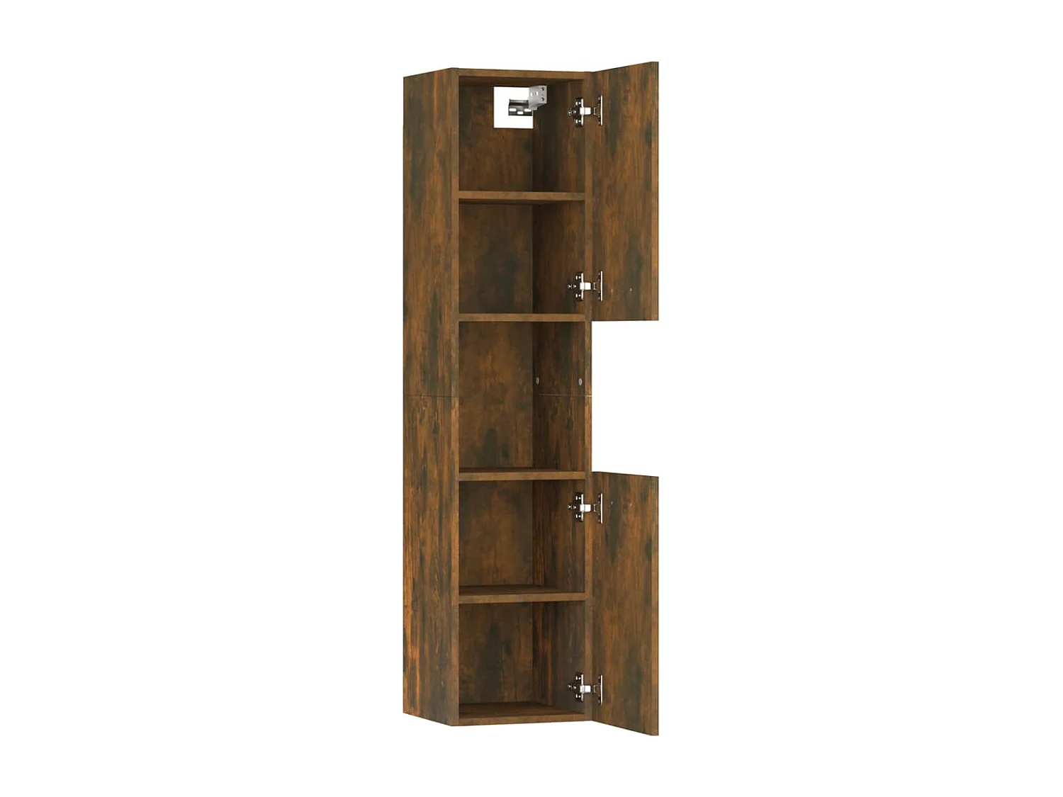 Armoire de bain Chêne fumé 30x30x130 cm Bois d'ingénierie