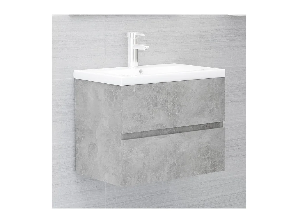 Waschbeckenunterschrank Betongrau 60x38,5x45 cm Holzwerkstoff