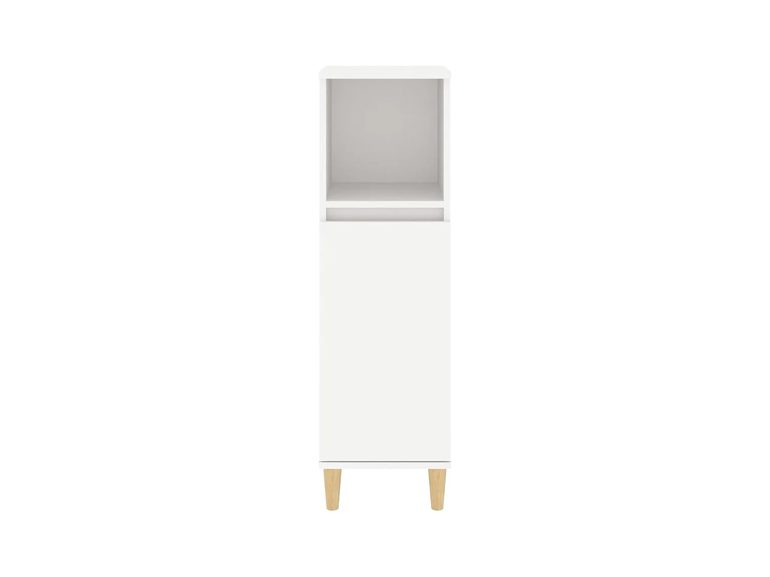 Weißer Badezimmerschrank 30x30x100 cm aus Holzwerkstoff