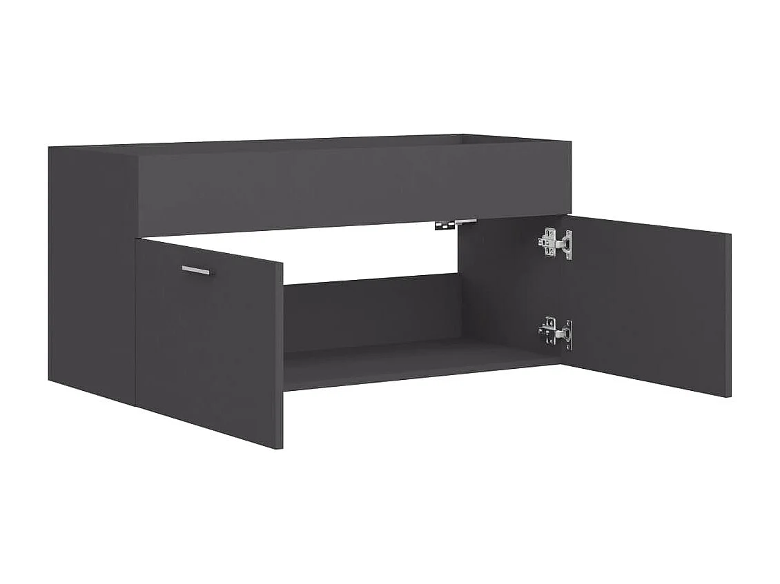 Armoire d'évier Gris 100x38,5x46 cm Bois d’ingénierie