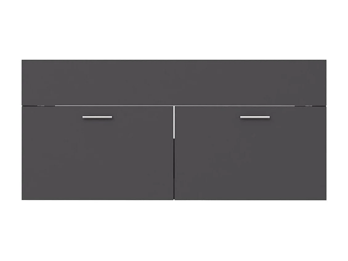 Armoire d'évier Gris 100x38,5x46 cm Bois d’ingénierie