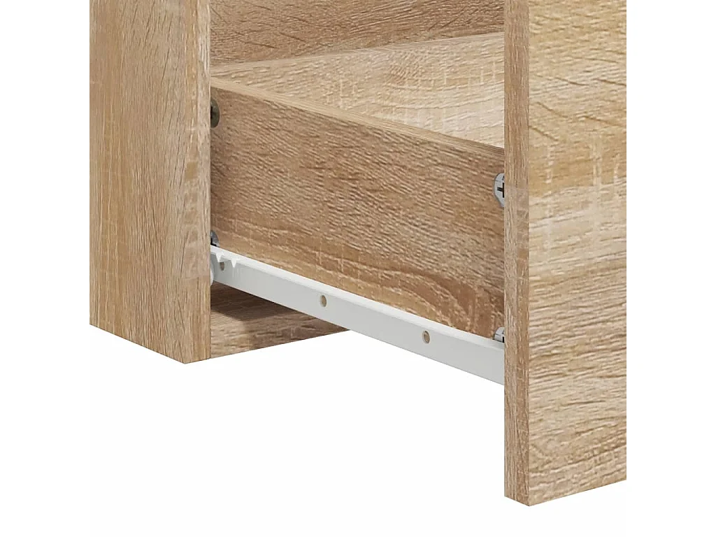 Armoire de bain avec miroir chêne sonoma bois d'ingénierie