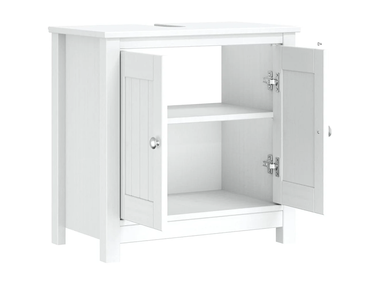 Mueble de baño BERG blanco 60x34x59 cm madera maciza de pino