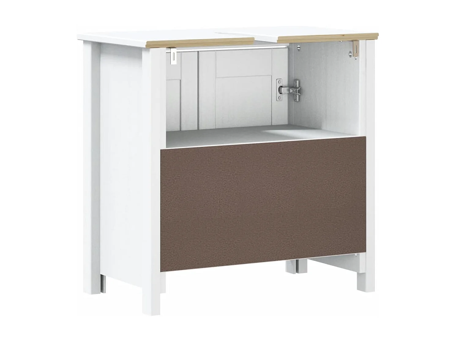 Mueble de baño BERG blanco 60x34x59 cm madera maciza de pino