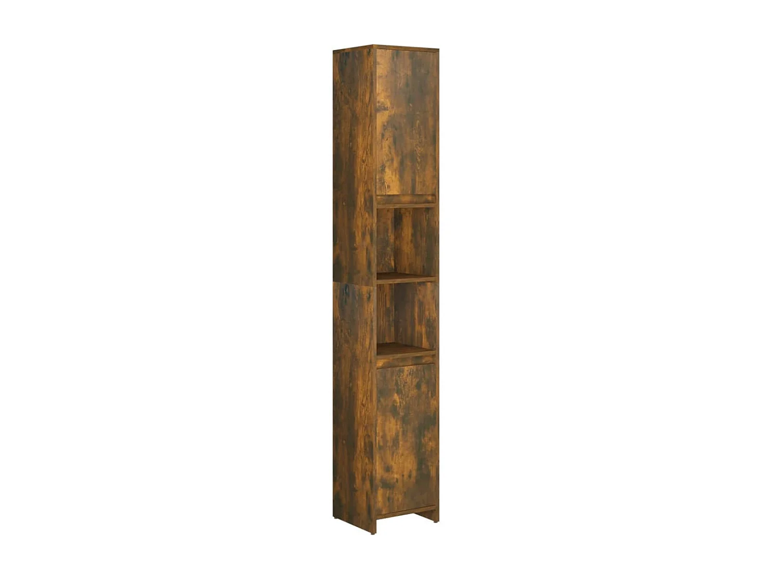 Armoire de bain Chêne fumé 30x30x183,5 cm Bois d'ingénierie