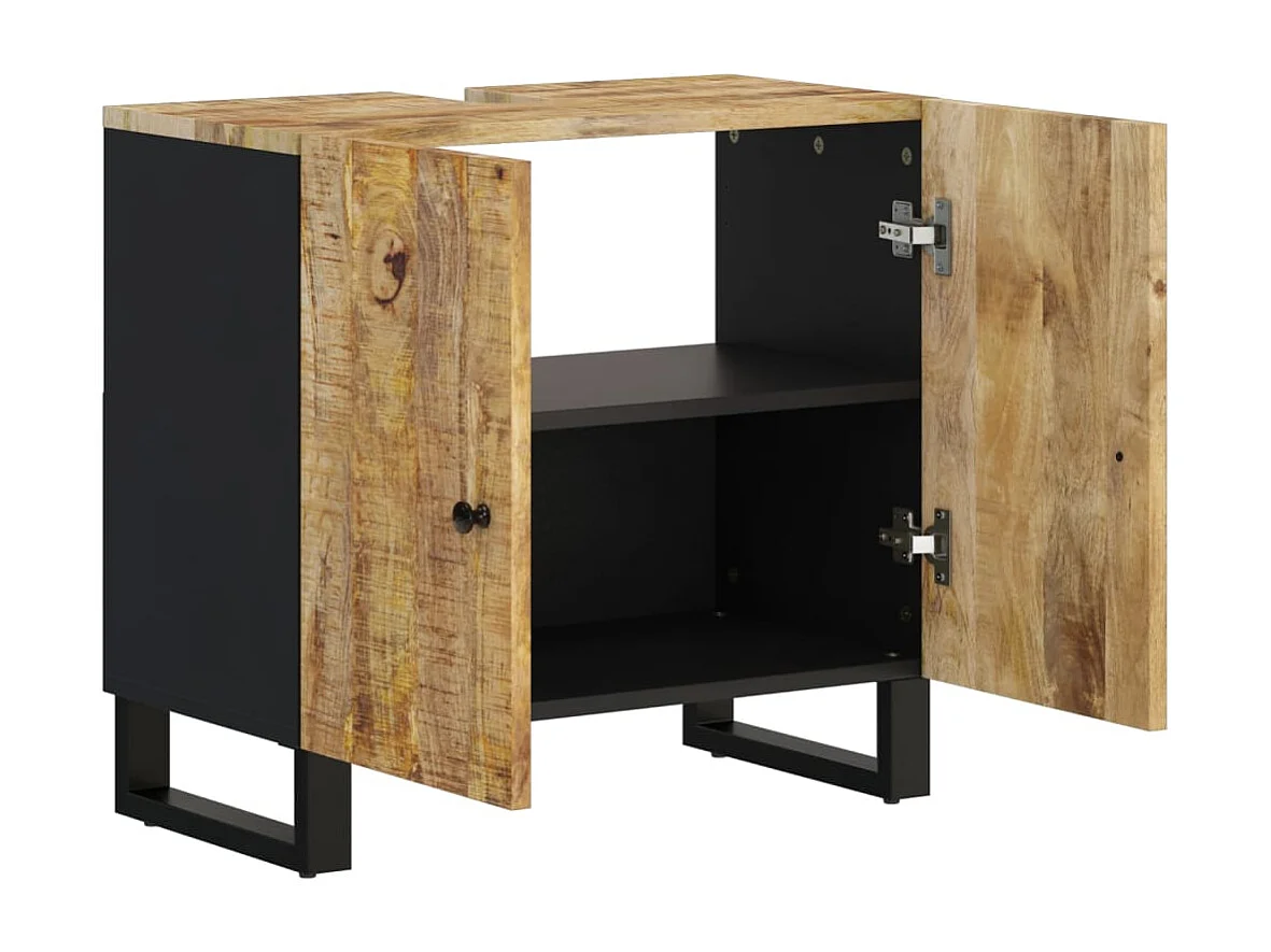 Mueble fregadero 62x33x58 cm madera de mango y contrachapada