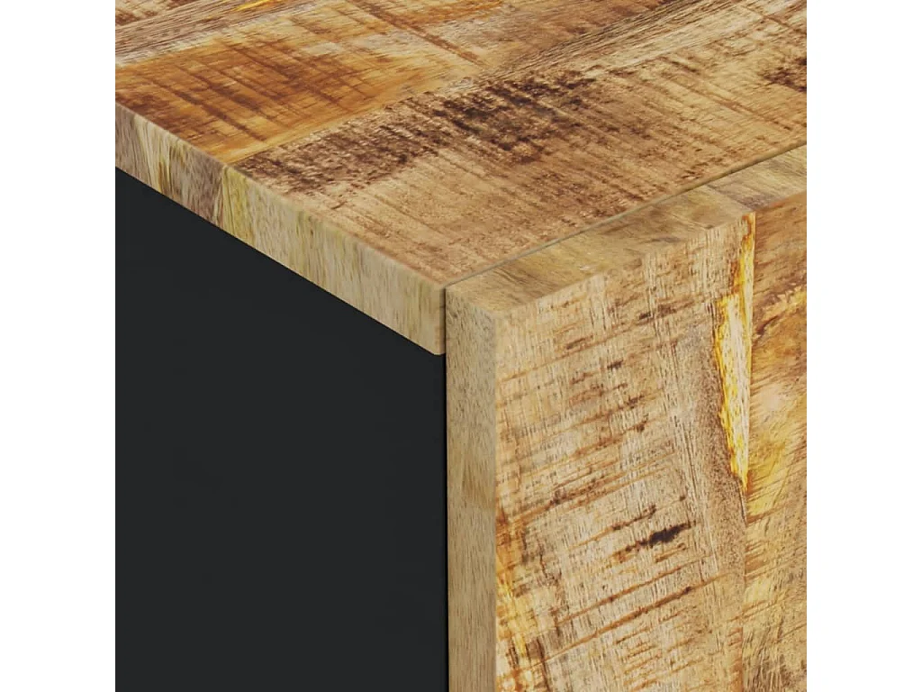 Spoelbak 62x33x58 cm mangohout en samengesteld hout