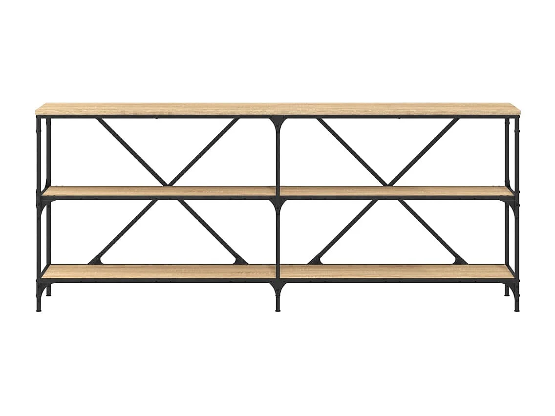 Consolle in rovere Sonoma 180x30x75 cm in derivati del legno e ferro
