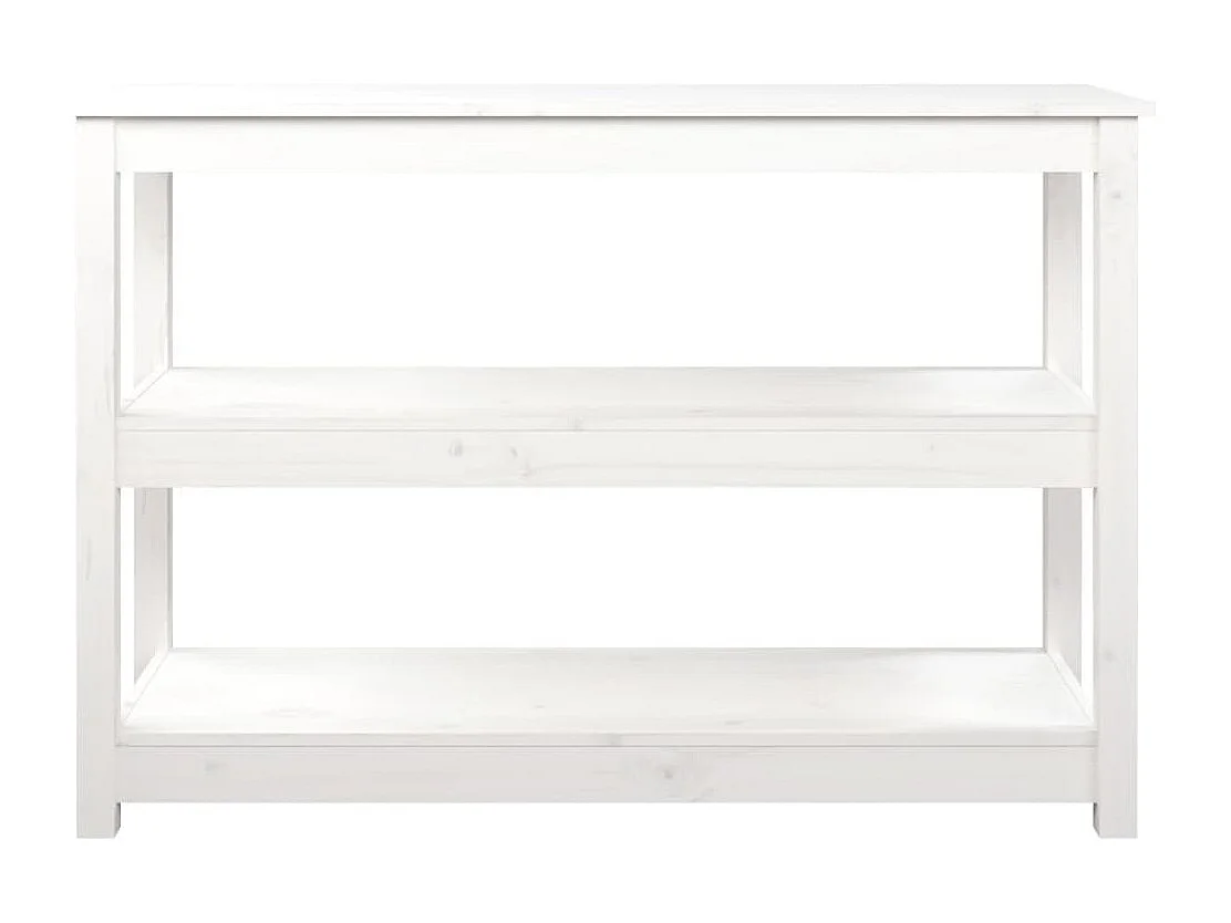 Mesa consola Blanco 110x40x74 cm Madera maciza de pino