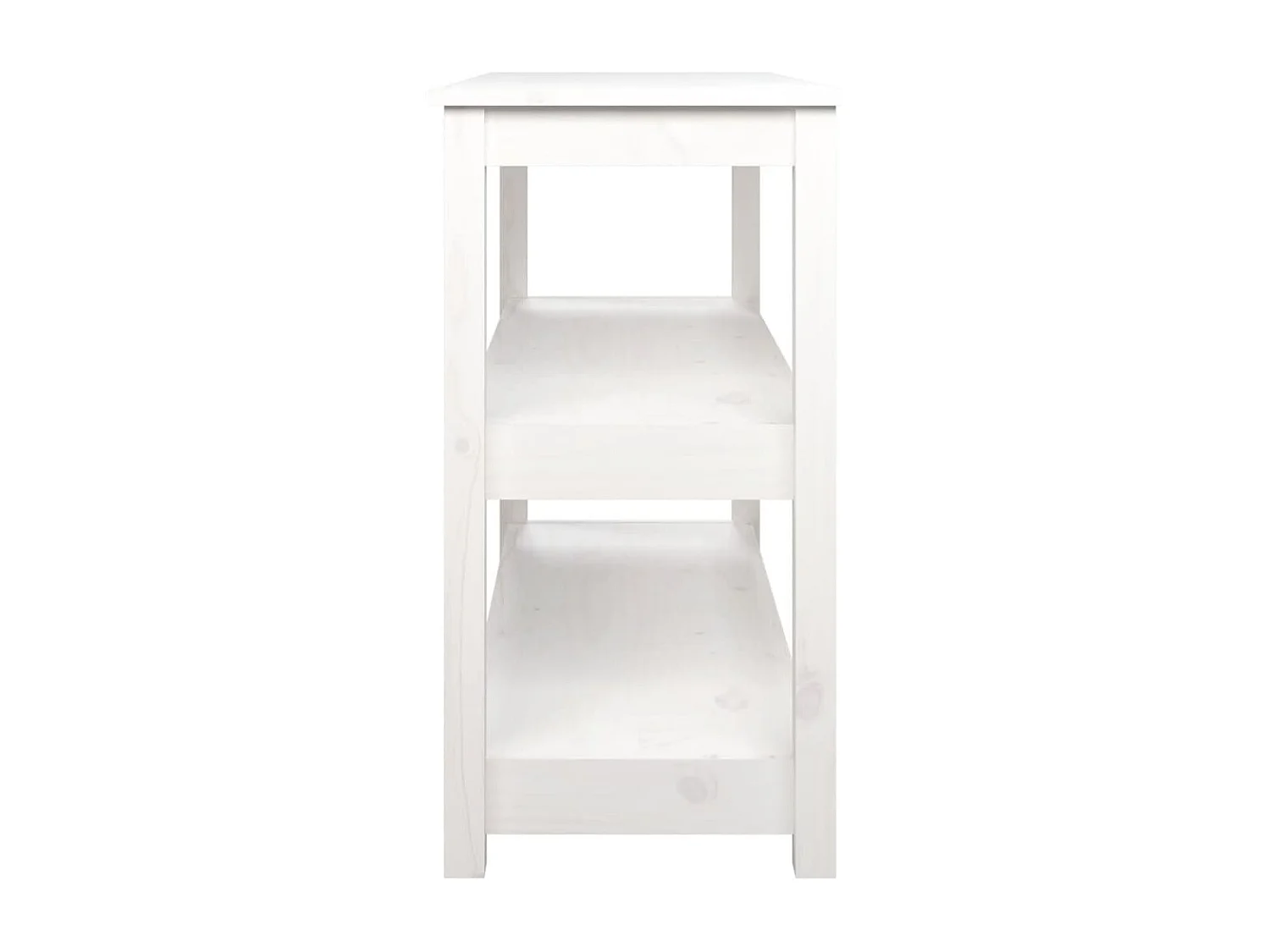 Mesa consola Blanco 110x40x74 cm Madera maciza de pino