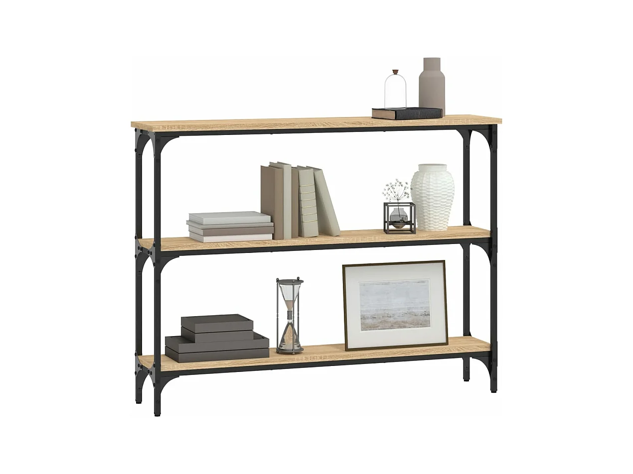 Sonoma eiken consoletafel 100x22,5x75 cm samengesteld hout
