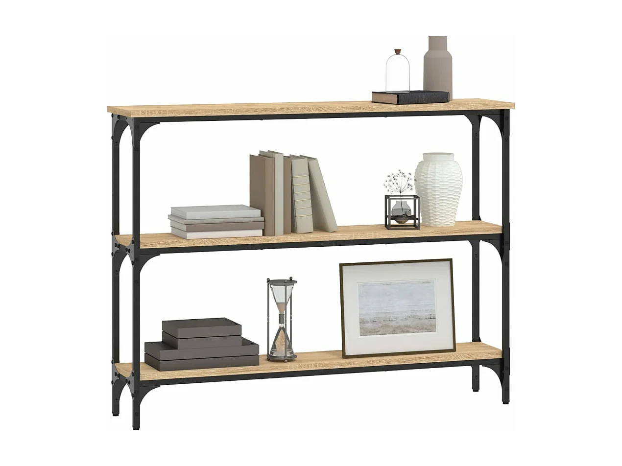 Sonoma eiken consoletafel 100x22,5x75 cm samengesteld hout