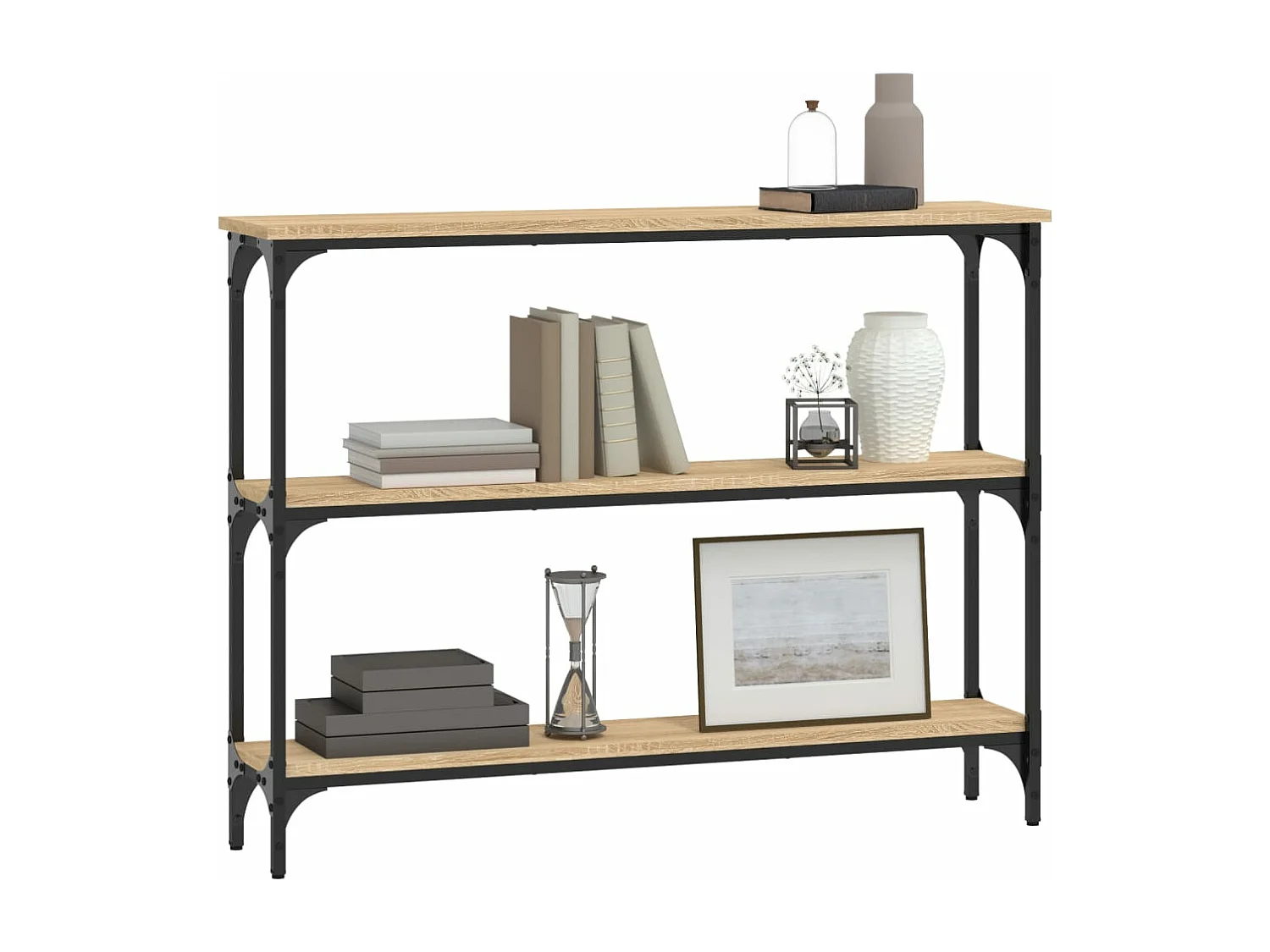 Sonoma eiken consoletafel 100x22,5x75 cm samengesteld hout