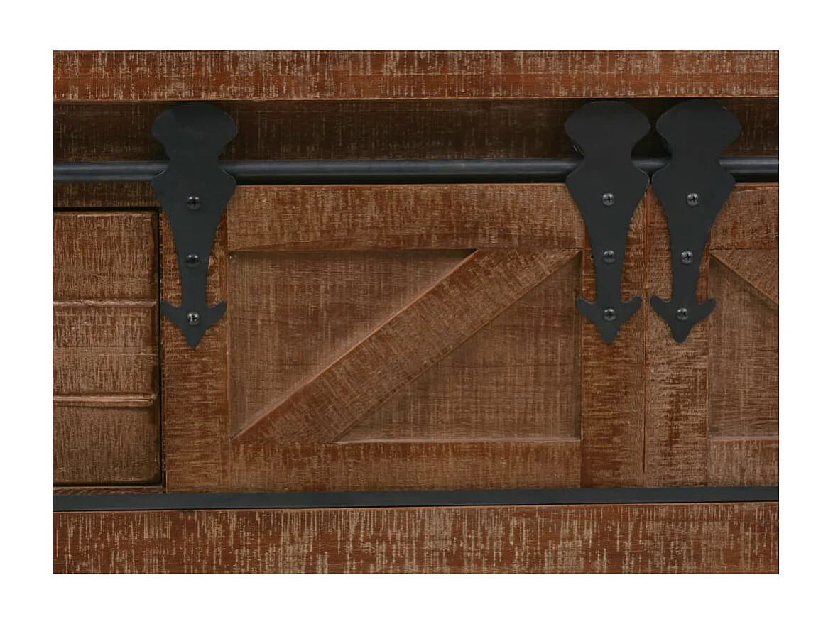 Konsolentisch Massives Tannenholz 131 x 35,5 x 75 cm Braun