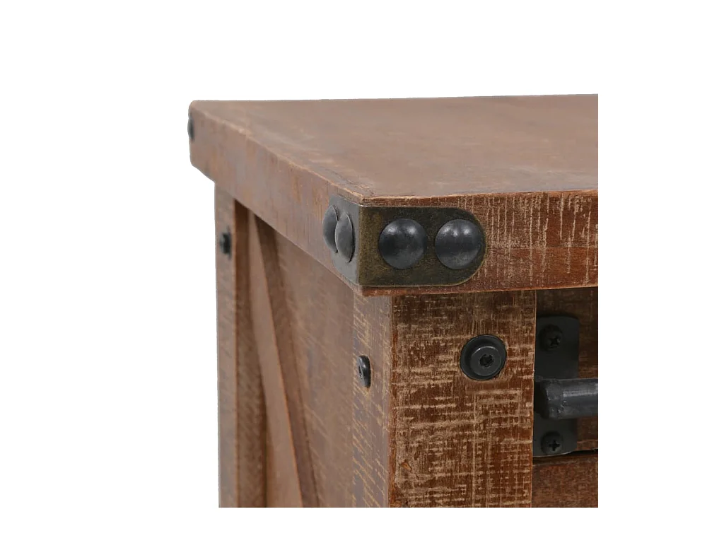 Consoletafel Massief dennenhout 131 x 35,5 x 75 cm Bruin