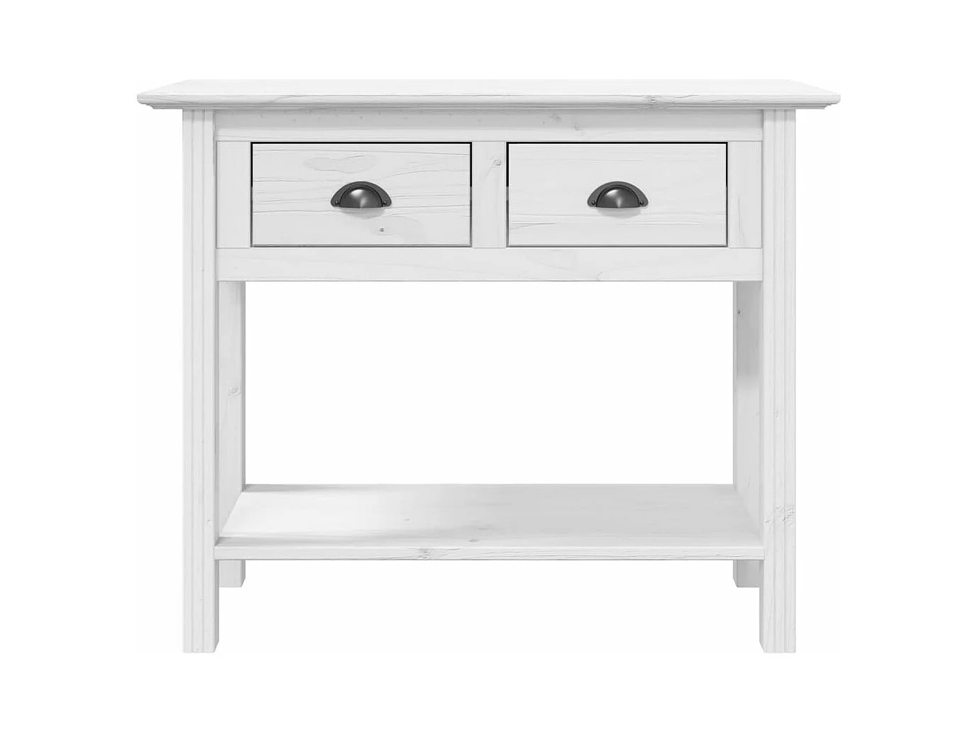 Consolle bianca BODO 90x34,5x73 cm in legno massello di pino