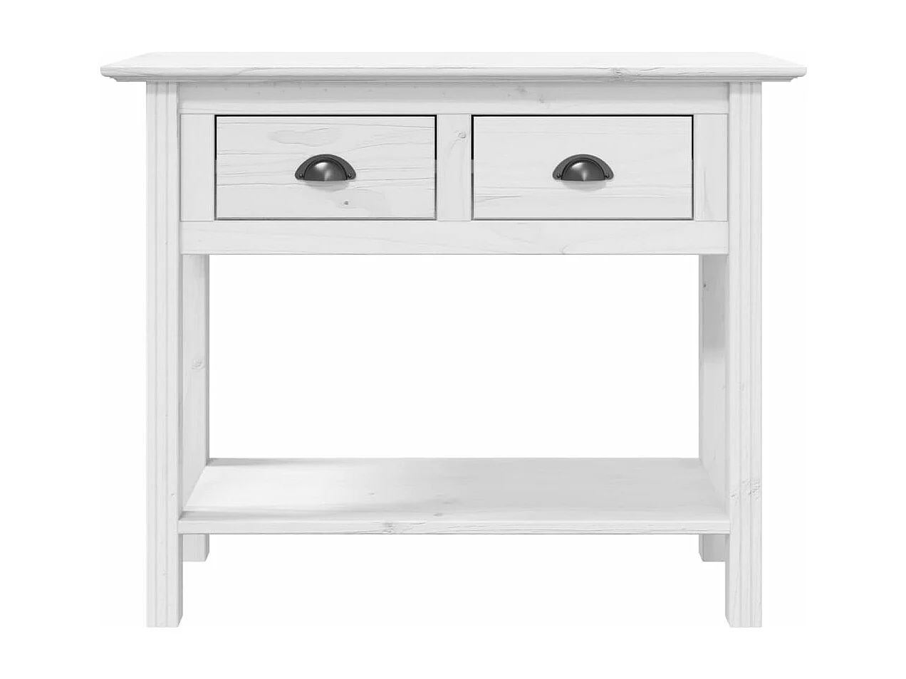 Consolle bianca BODO 90x34,5x73 cm in legno massello di pino