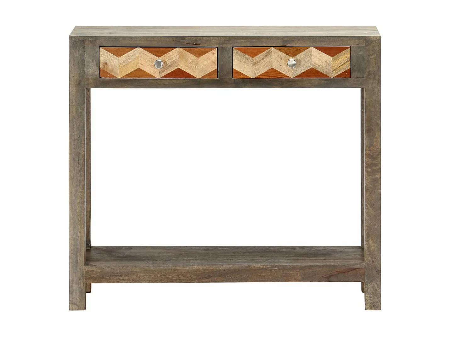 Table console Gris 86 x 30 x 76 cm Bois de manguier massif