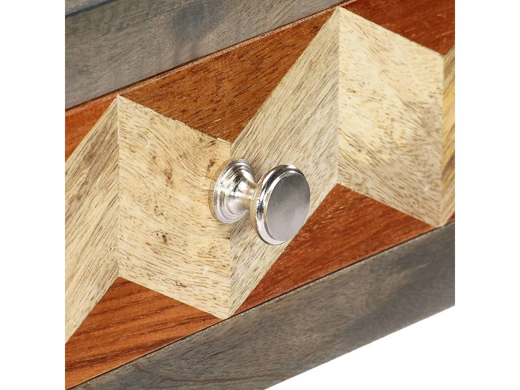 Table console Gris 86 x 30 x 76 cm Bois de manguier massif