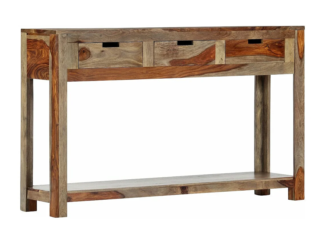 Mesa consola con 3 cajones 120x30x75 cm Madera maciza