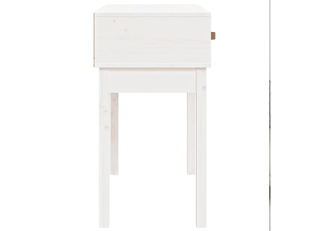 Table console Blanc 76,5x40x75 cm Bois massif de pin