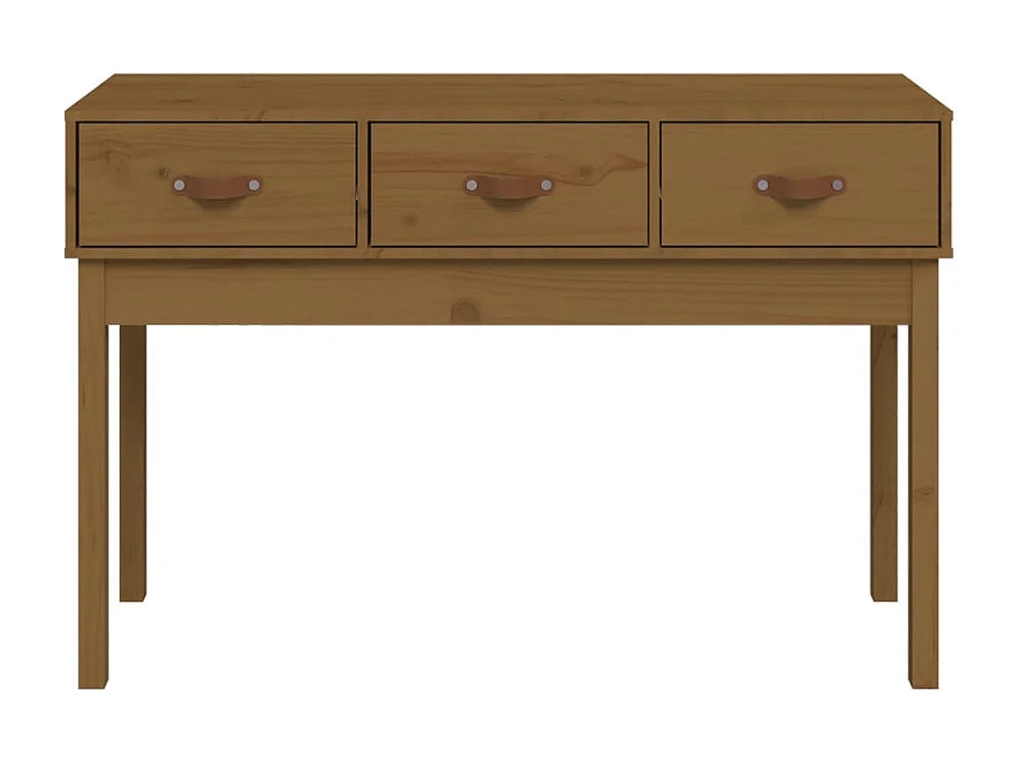 Table console Marron miel 114x40x75 cm Bois massif de pin