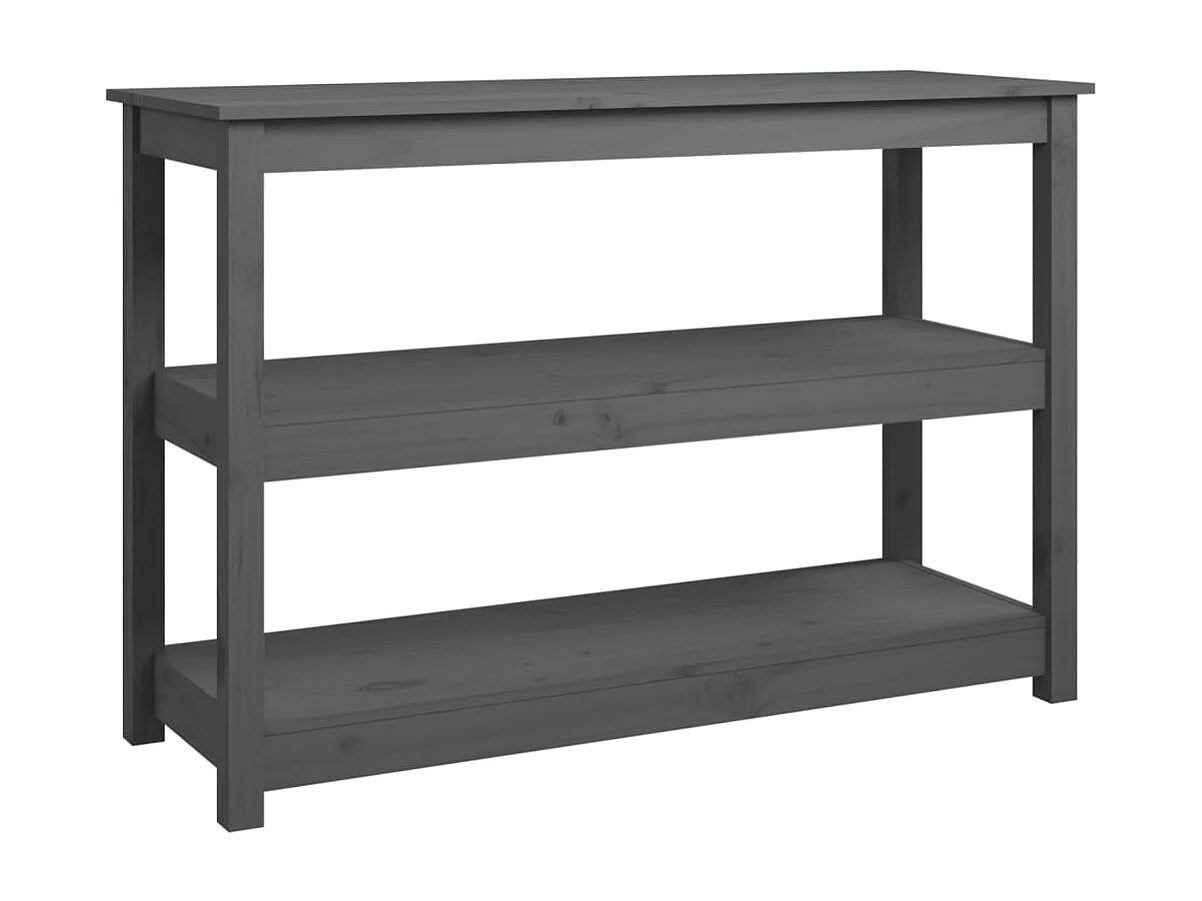Table console Gris 110x40x74 cm Bois massif de pin