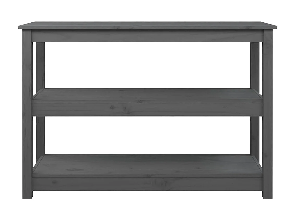 Table console Gris 110x40x74 cm Bois massif de pin