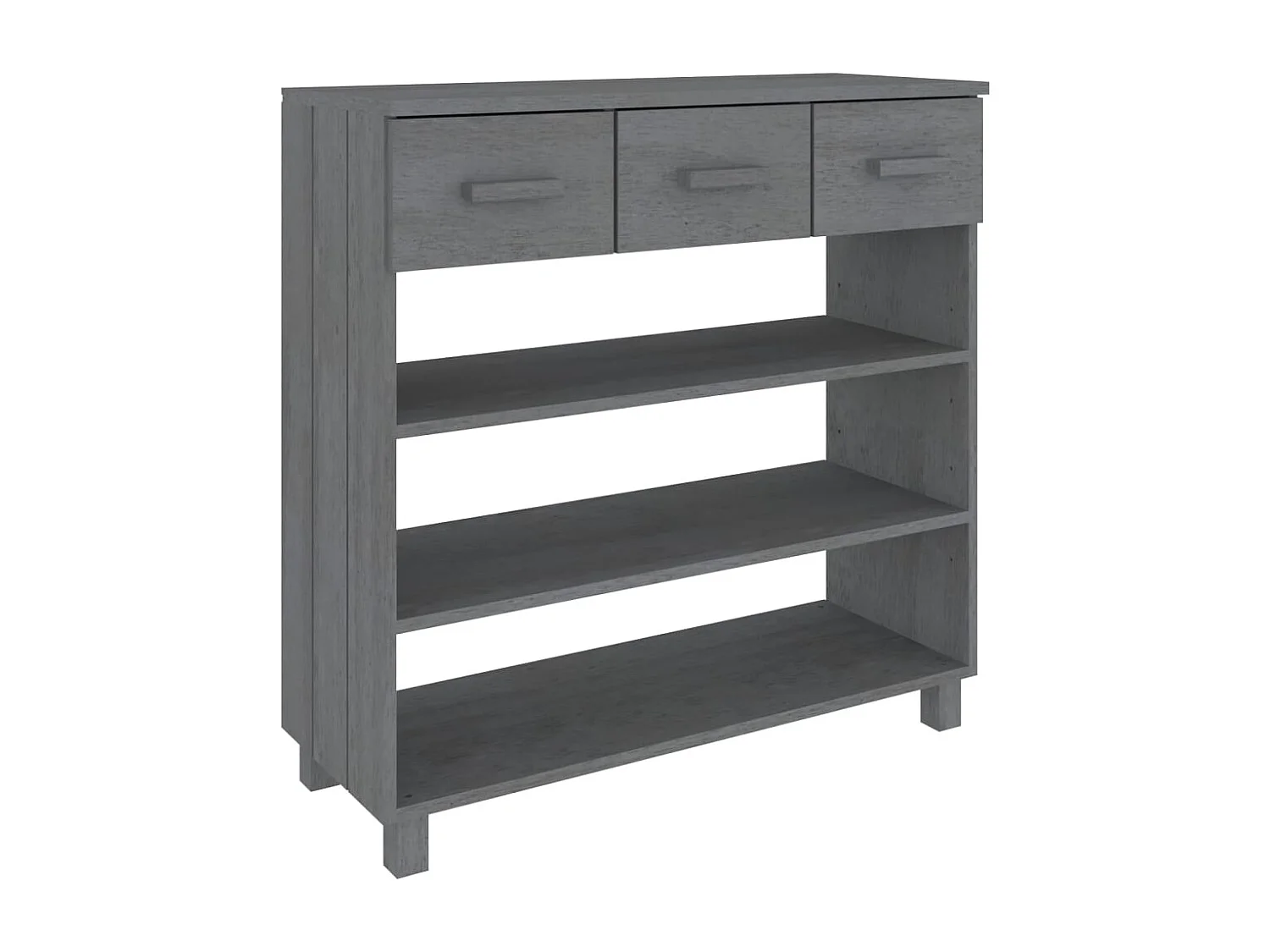 Mesa consolas HAMAR Cinzento escuro 90x35x90 cm Madeira maciça de pinho