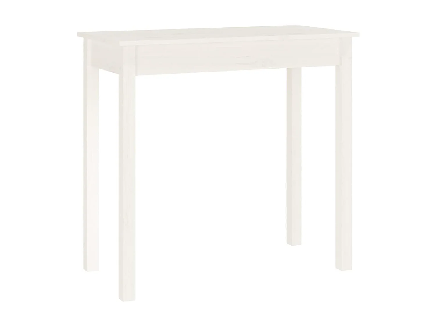 Table console Blanc 80x40x75 cm Bois massif de pin