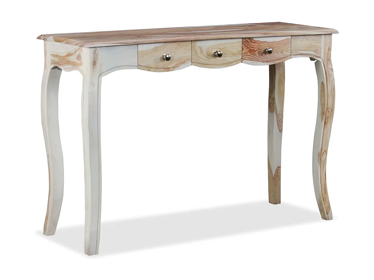 Consoletafel en 3 lades Massief Sheeshamhout 110x40x76 cm