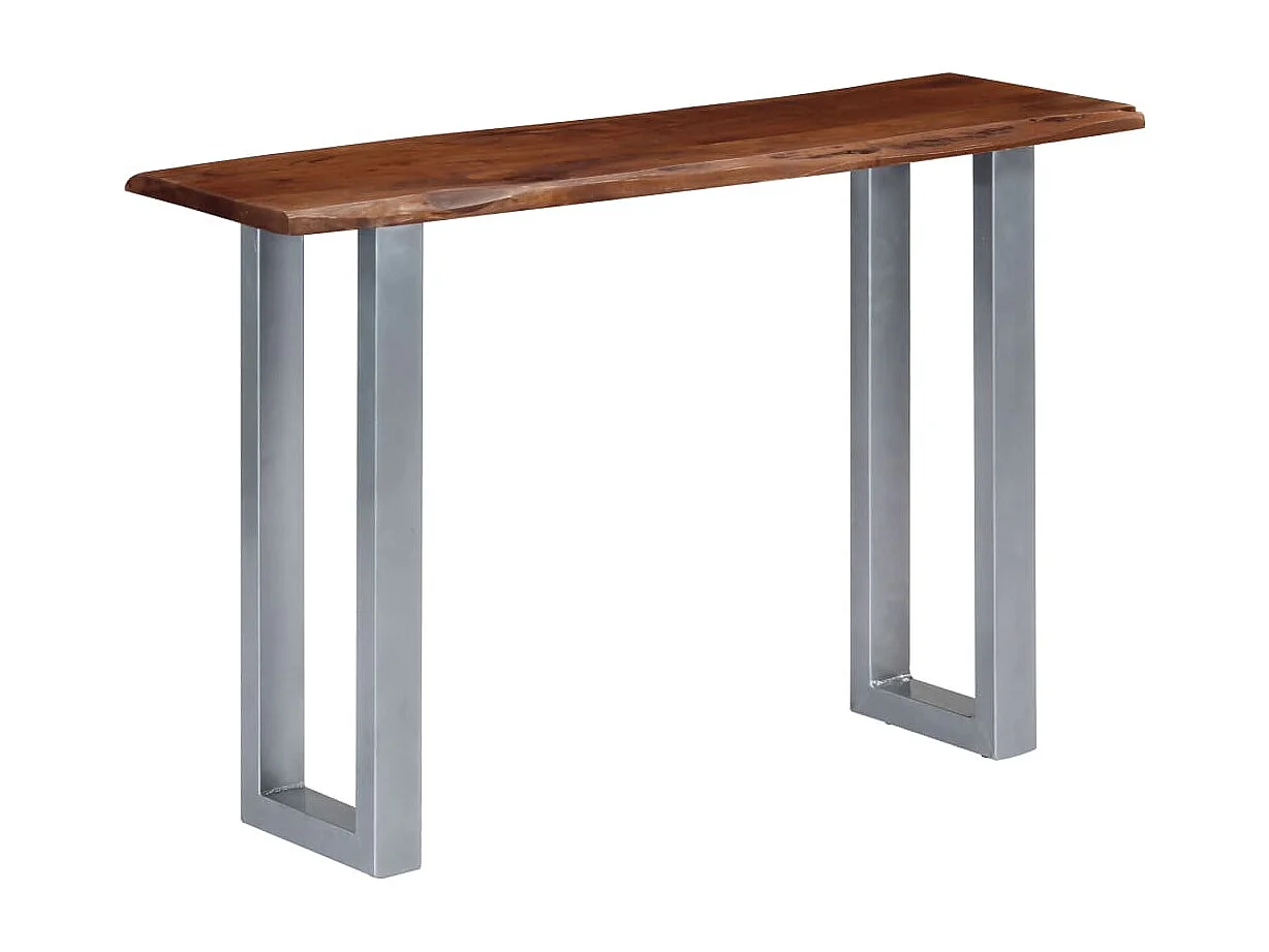 Table console 115 x 35 x 76 cm Bois d'acacia massif et fer
