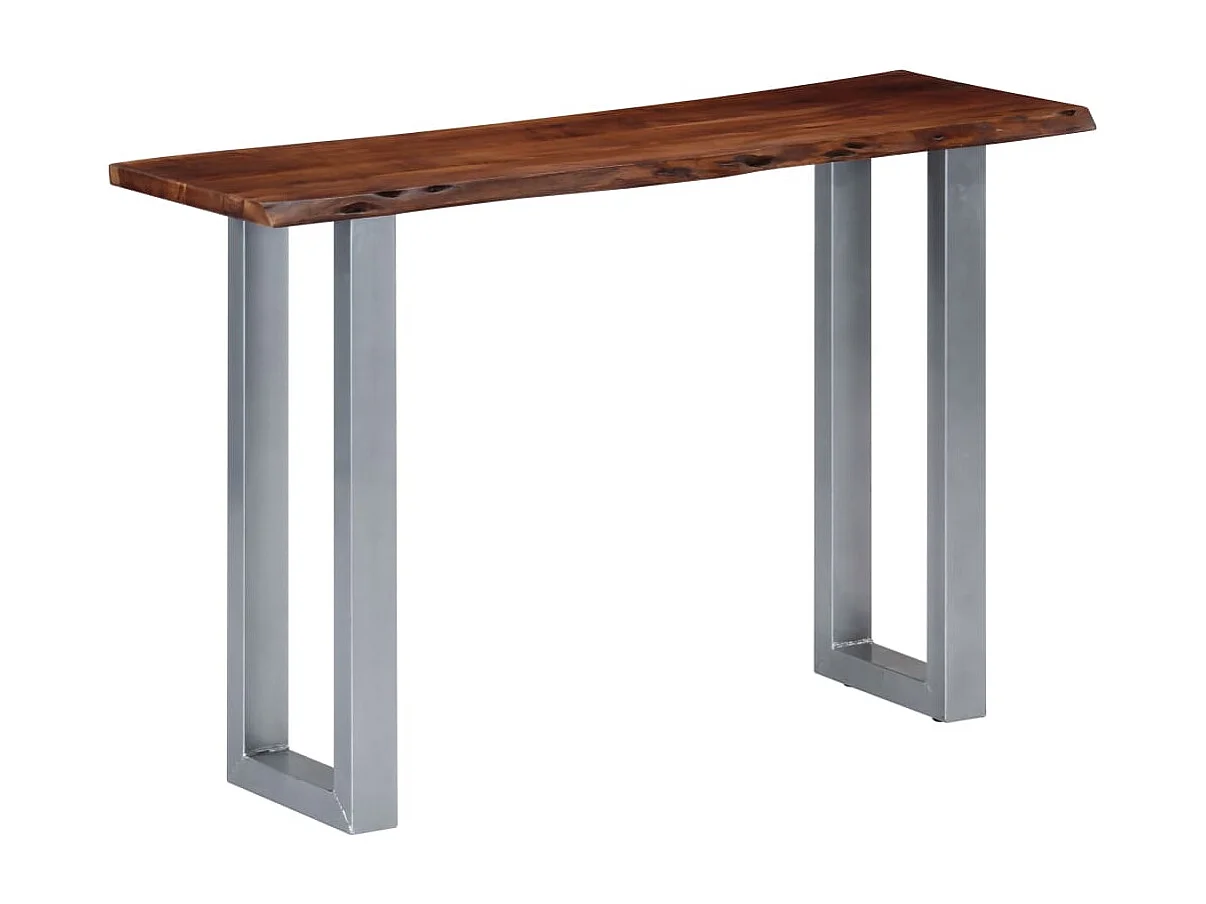 Table console 115 x 35 x 76 cm Bois d'acacia massif et fer