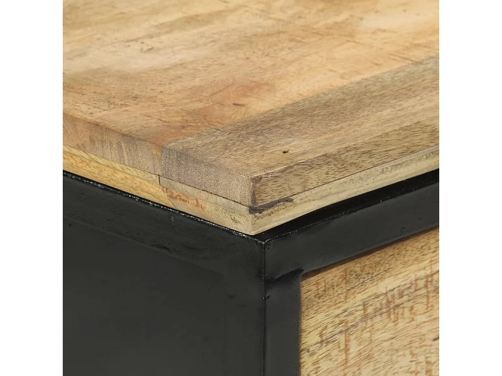 Konsolentisch 110x30x75 cm rohes massives Mangoholz