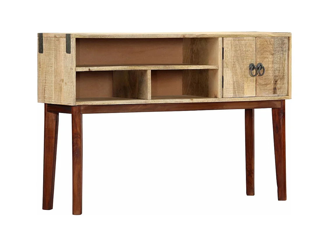 Consoletafel 115x30x76 cm Ruw massief mangohout
