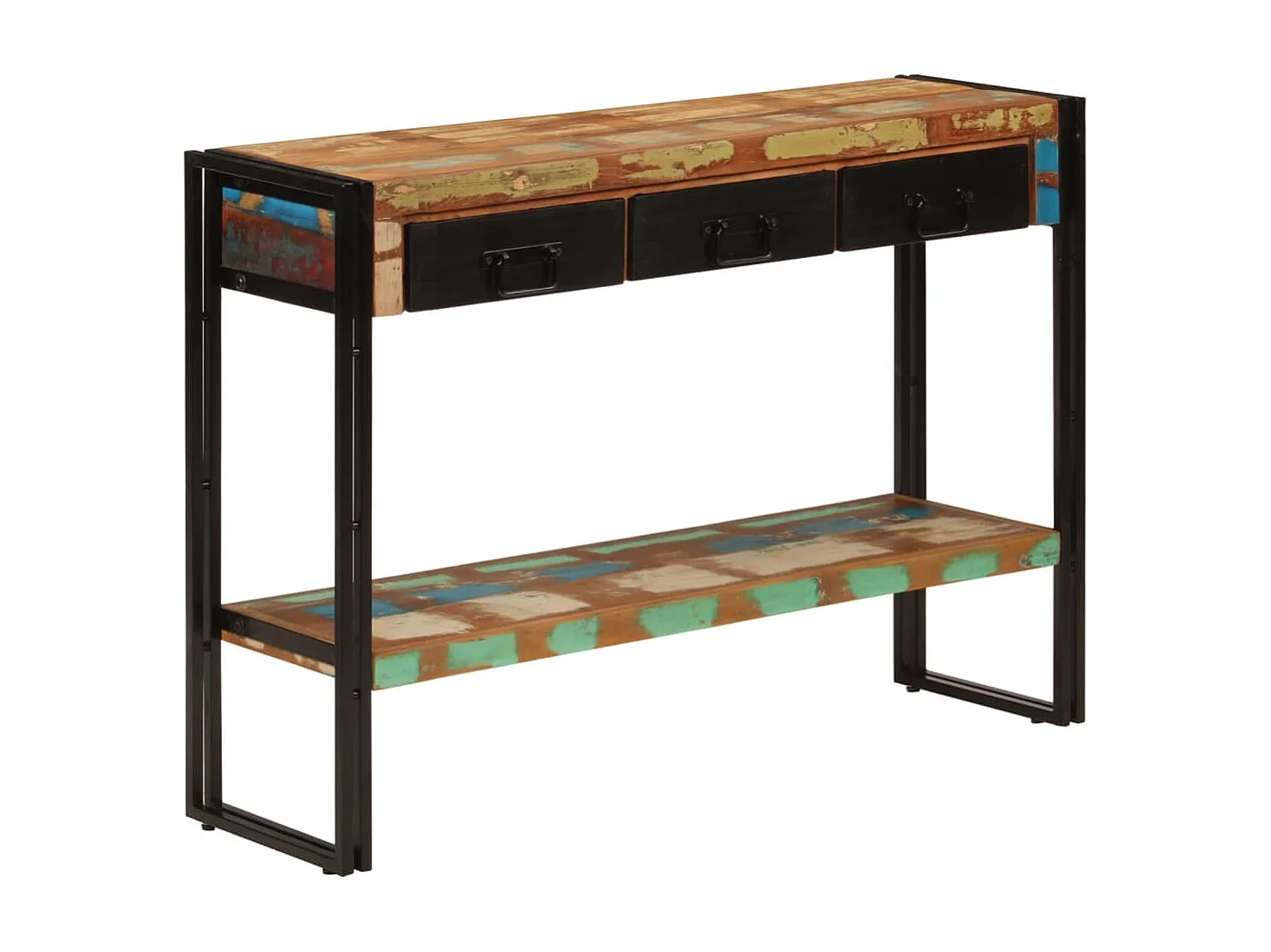 Konsolentisch 110x30x76 cm Massives Altholz