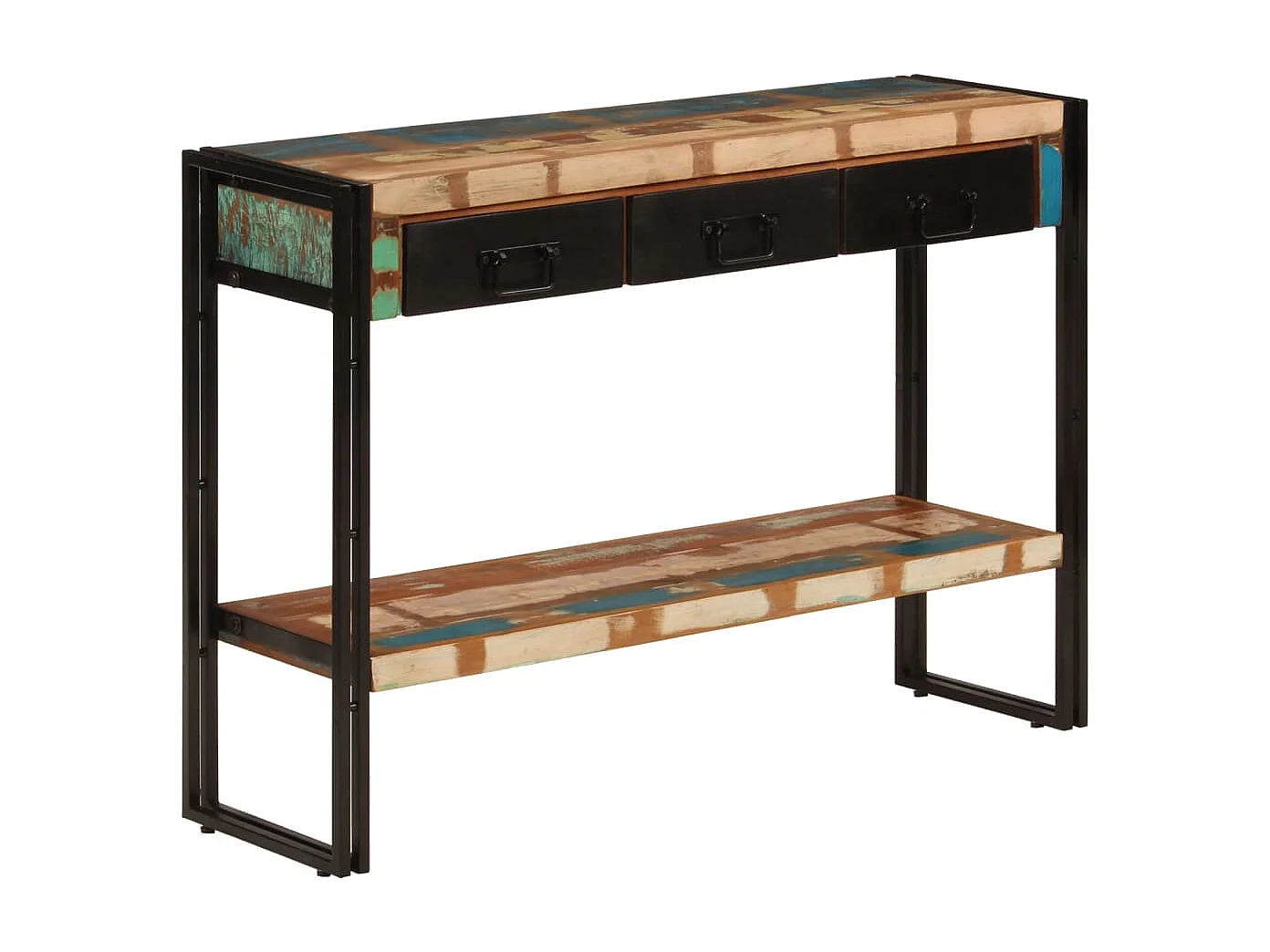 Konsolentisch 110x30x76 cm Massives Altholz