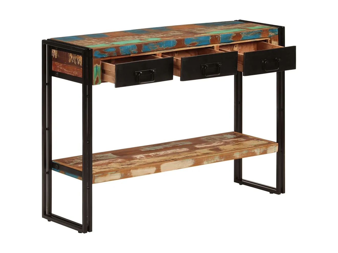 Table console 110x30x76 cm Bois massif de récupération