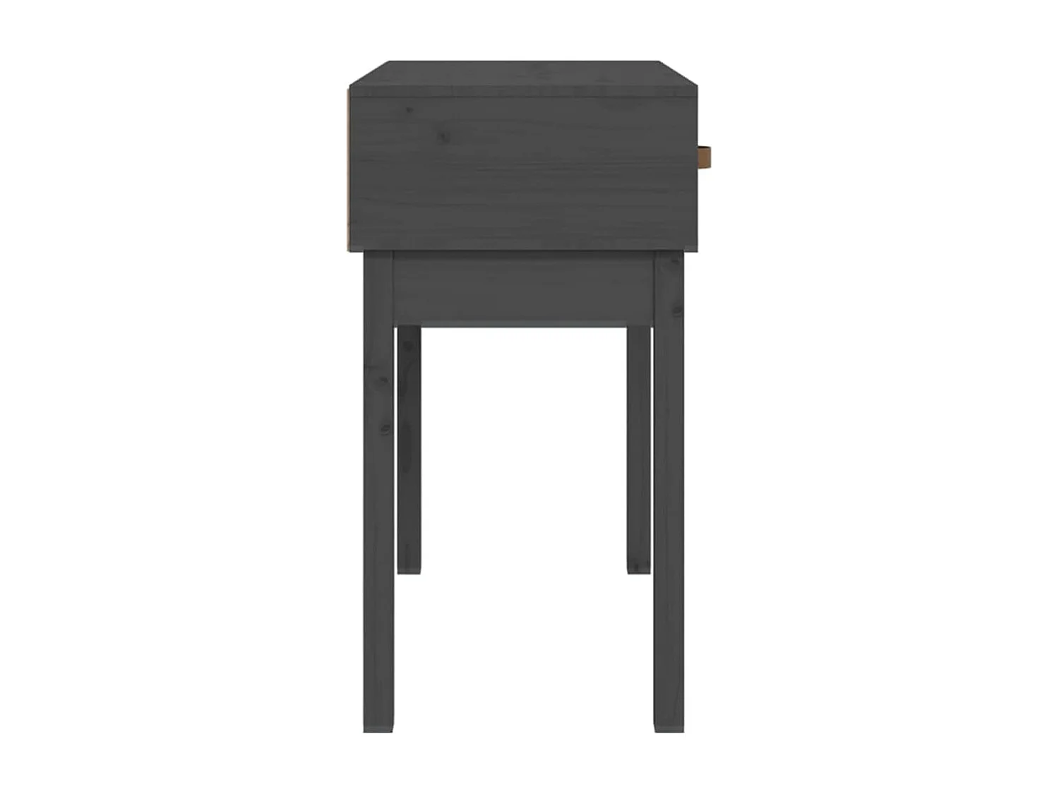 Consolle Grigia 76,5x40x75 cm Legno di pino massiccio