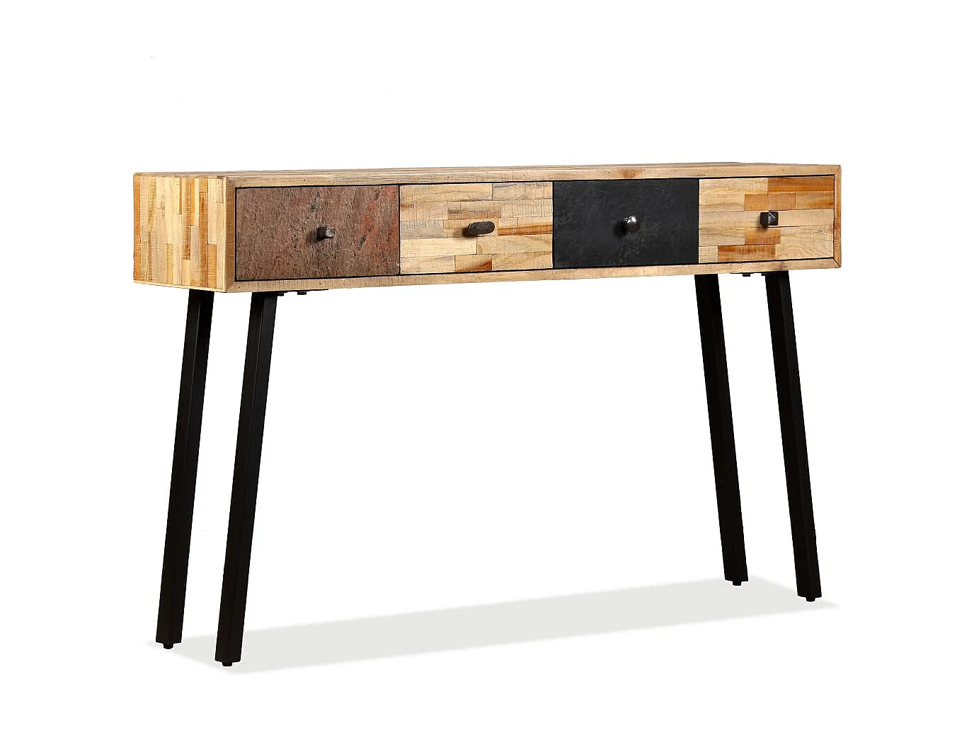 Konsolentisch Massives recyceltes Teakholz 120 x 30 x 76 cm