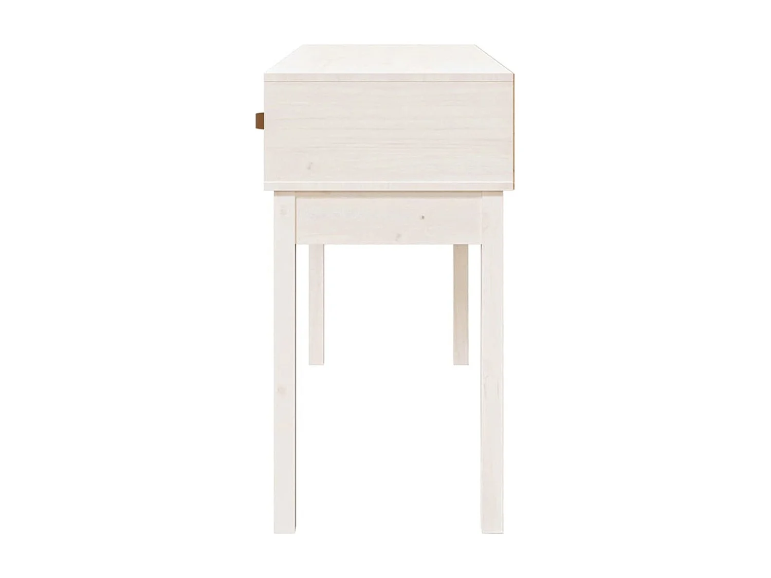 Table console Blanc 114x40x75 cm Bois massif de pin
