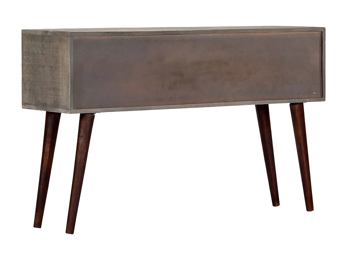 Mesa de console cinza 120x35x75 cm Madeira de mangueira maciça crua